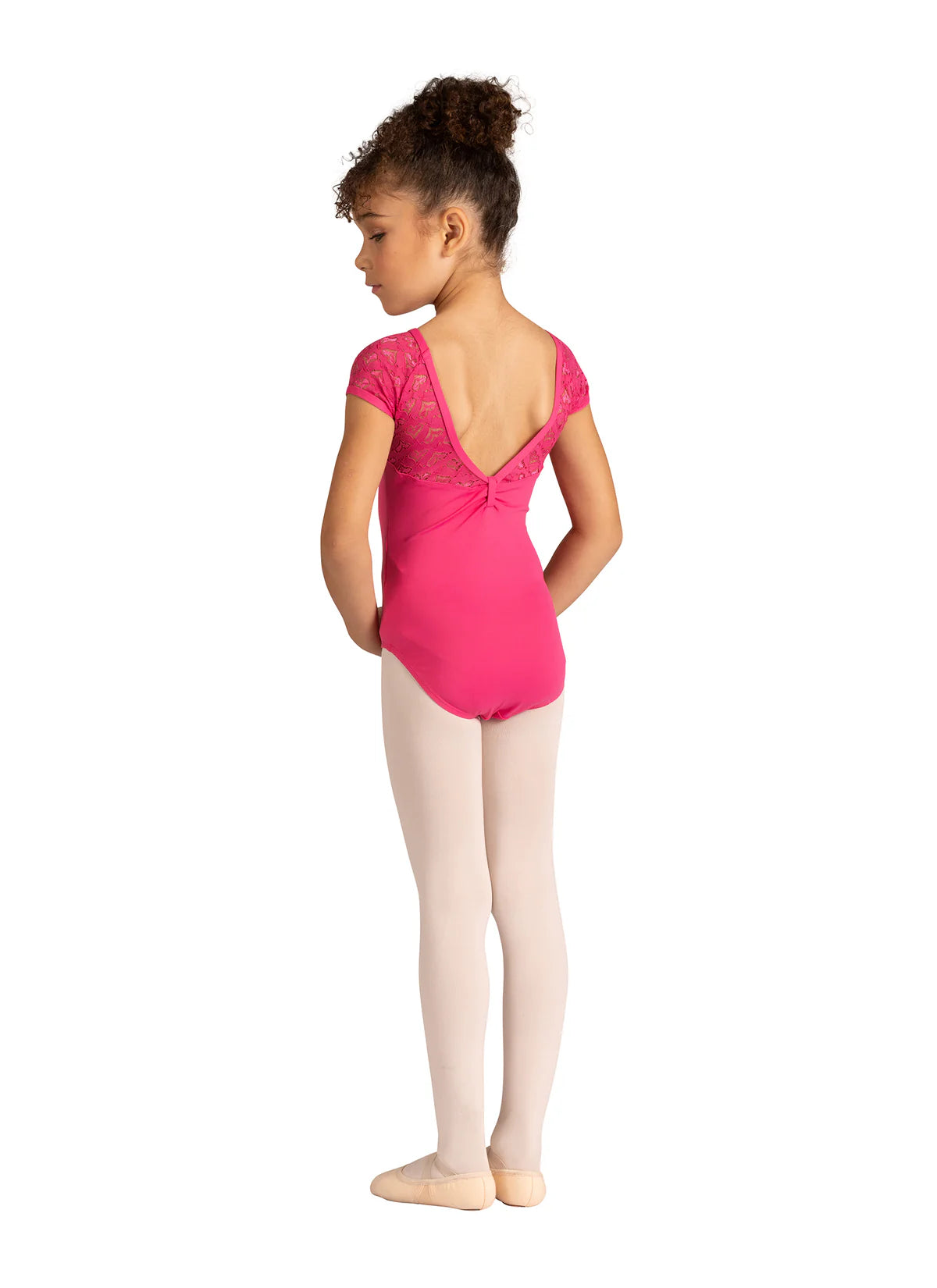 Danznmotion Nicolette Cap Sleeve Heart Lace Leo Girls