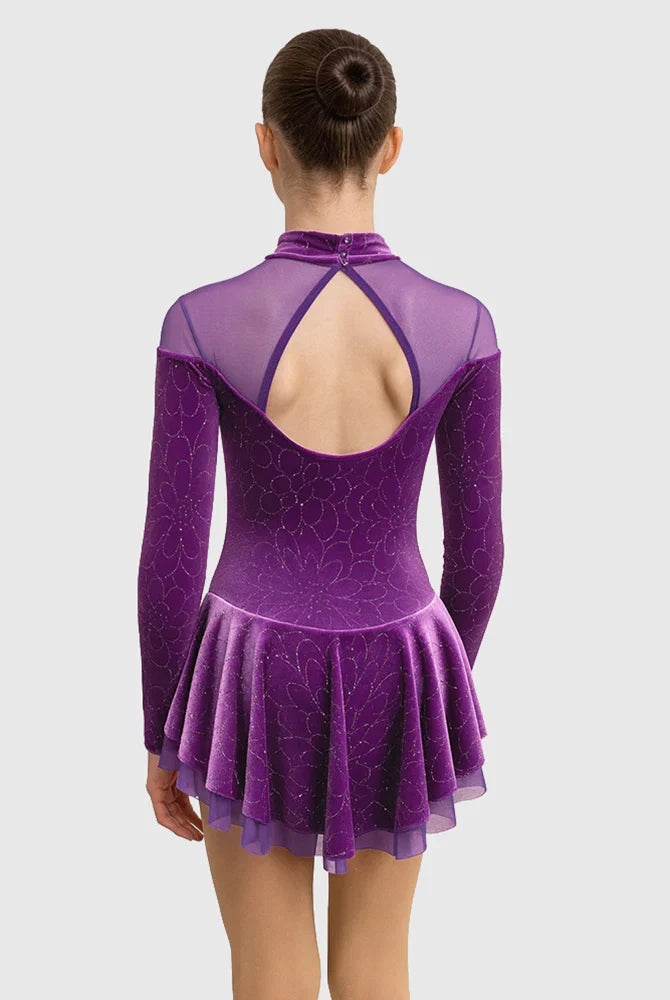 Mondor Nova Glitter Velvet Figure Skating Dress Girls