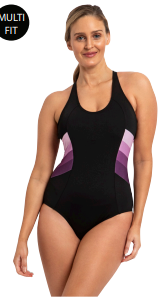 Finz Ladies Maxback Splice Solid 1 Piece Swimsuit