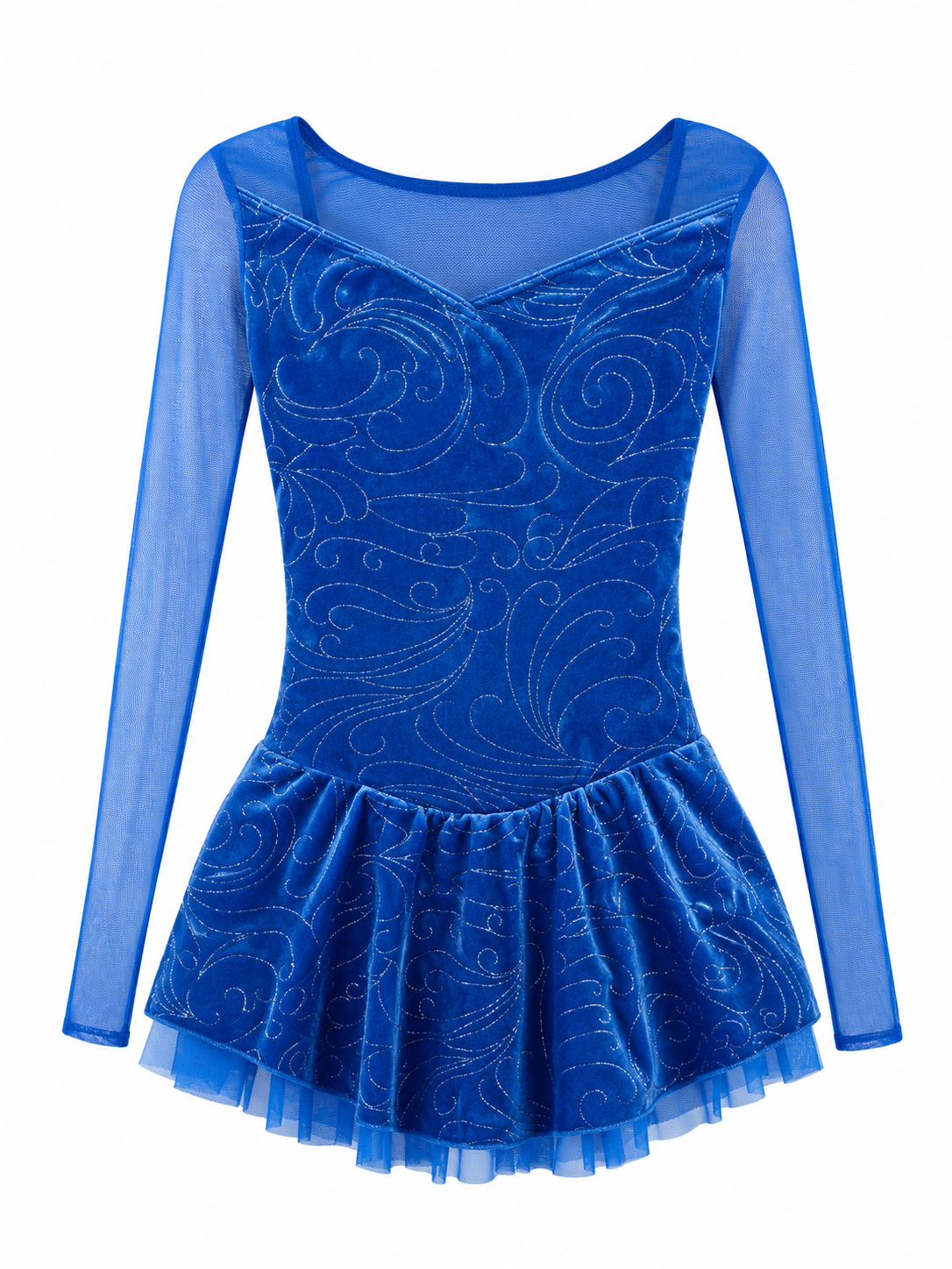 Mondor Alaska Glitter Velvet Figure Skating Dress Girls