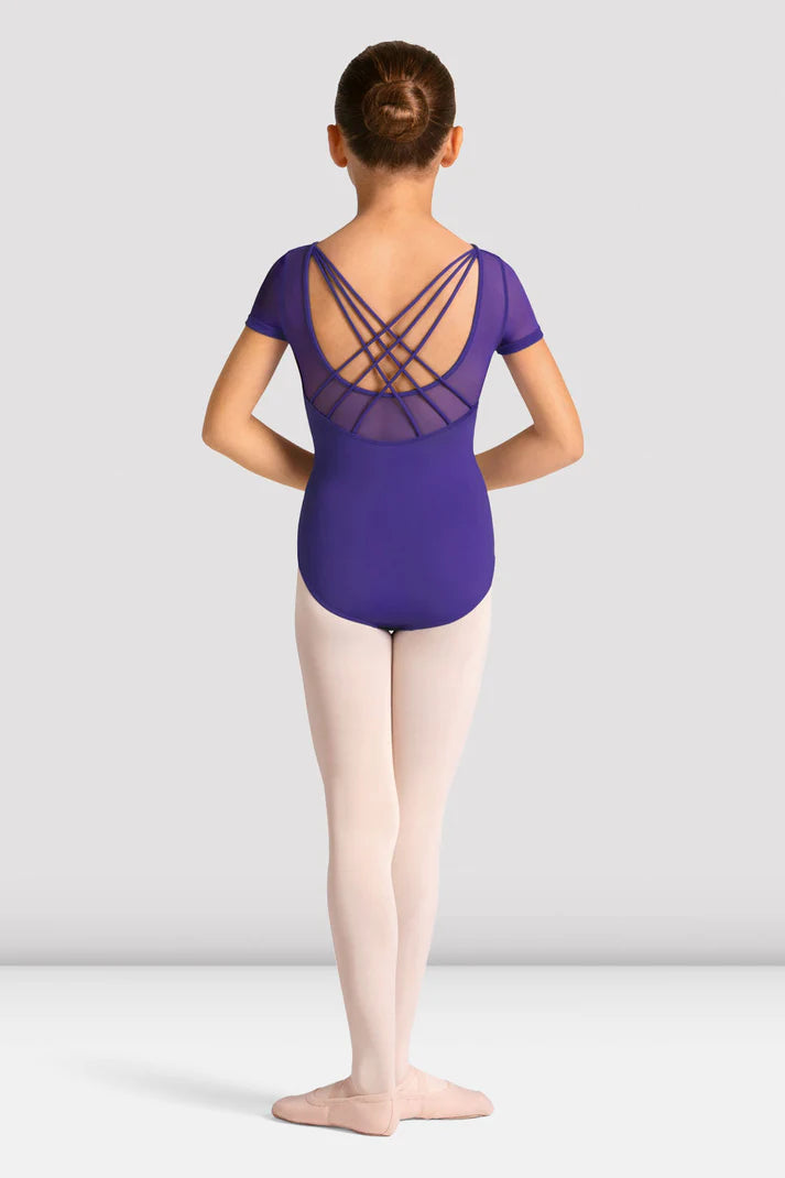 Mirella Celestia Scoop Neckline Short Sleeve Leo - Girls