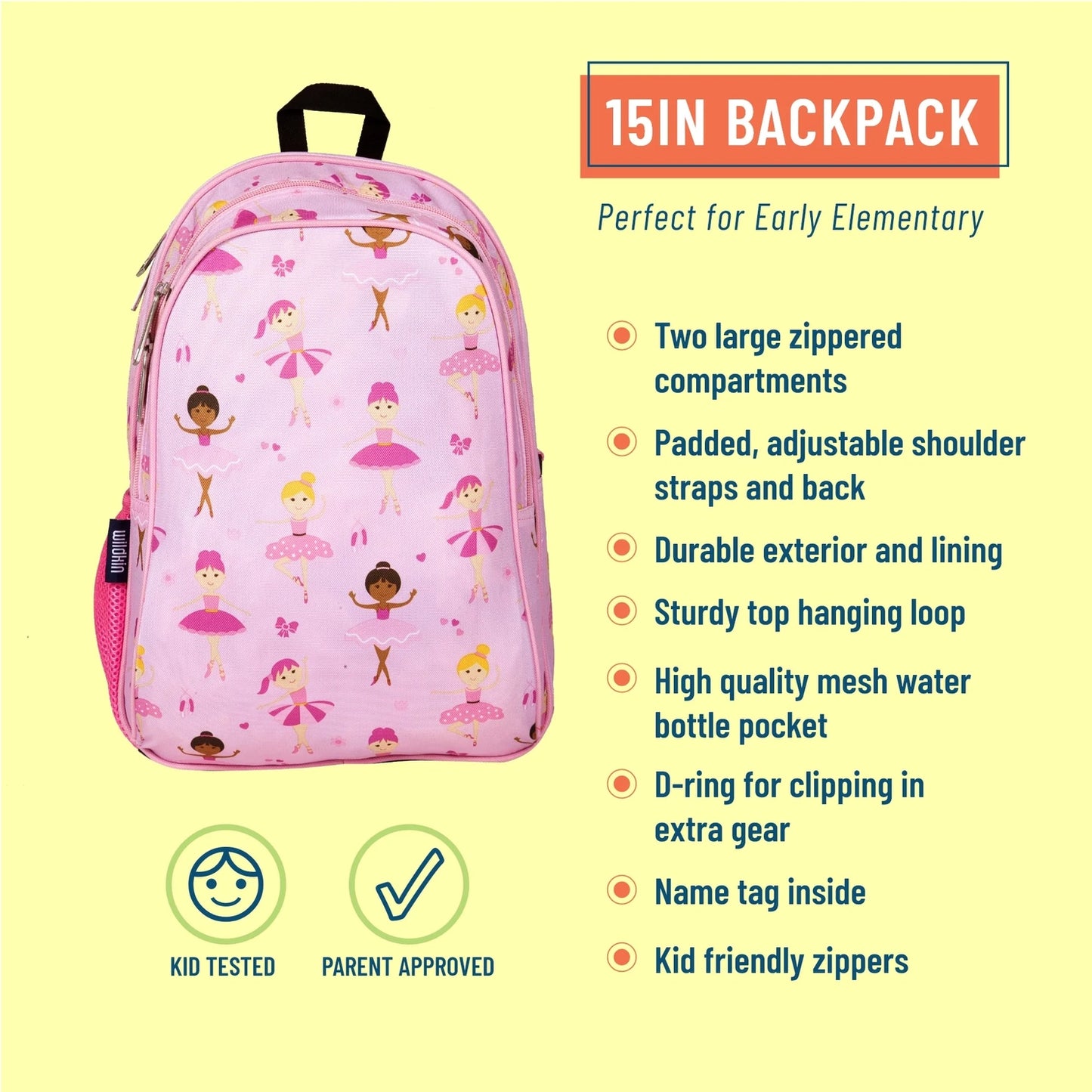 Wildkin Ballerina Backpack - 15 Inch