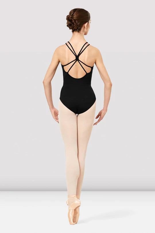 Bloch Sora Mesh Cross Back Embroidered Leotard - Girls