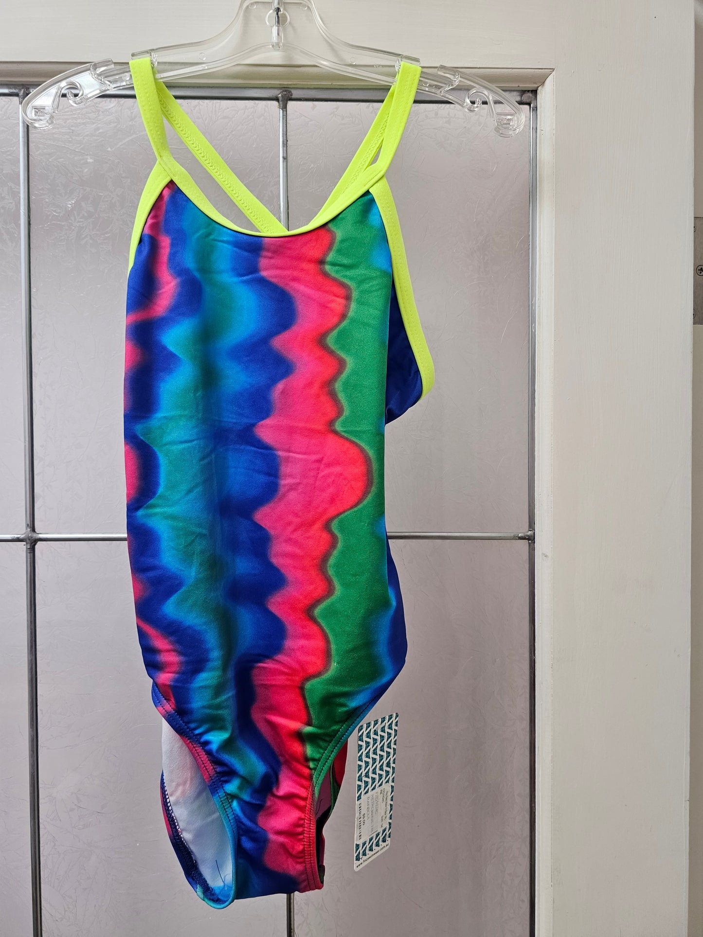 Finz Girls Tri-Back Retro Wave 1 Piece Swimsuit