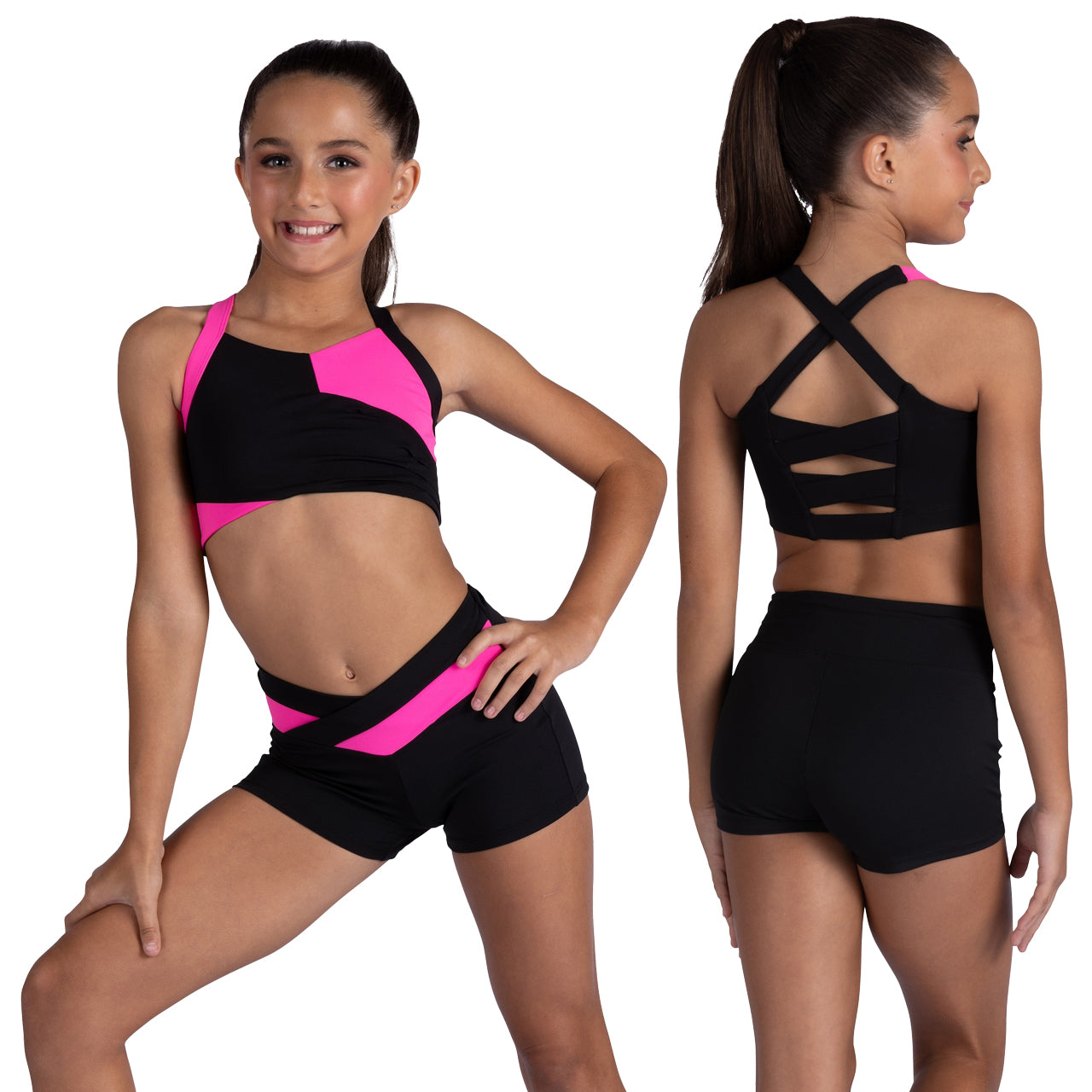Danznmotion Colour Block Halter Top Girls
