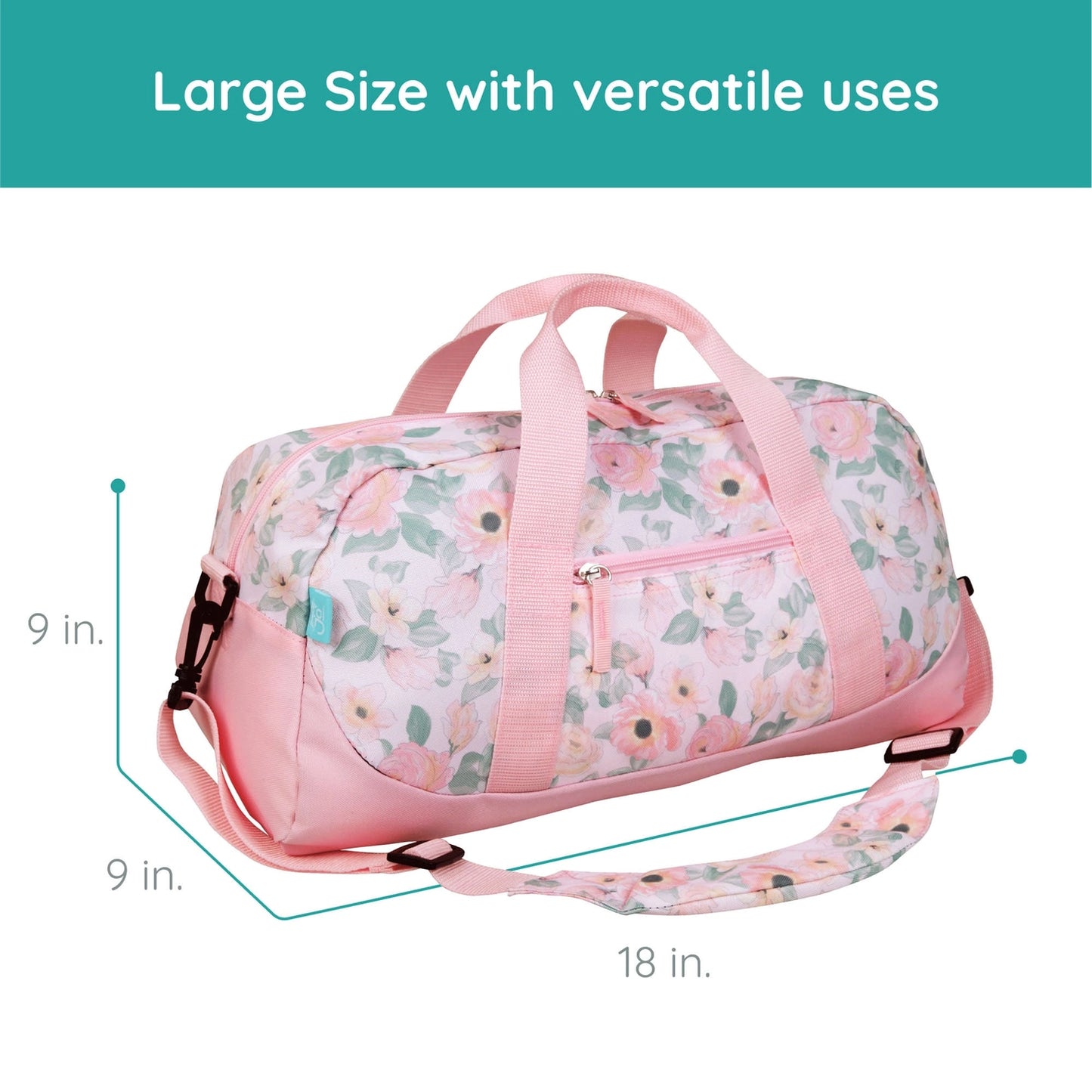 Wildkin JumpOff Jo Floral Watercolour Overnight Duffel Bag