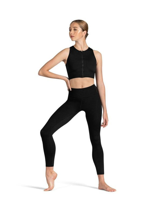 Bloch Fleur Zip Front Crop Top