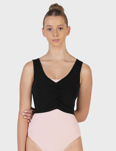 Bloch Perma Cropped Gather Front Top