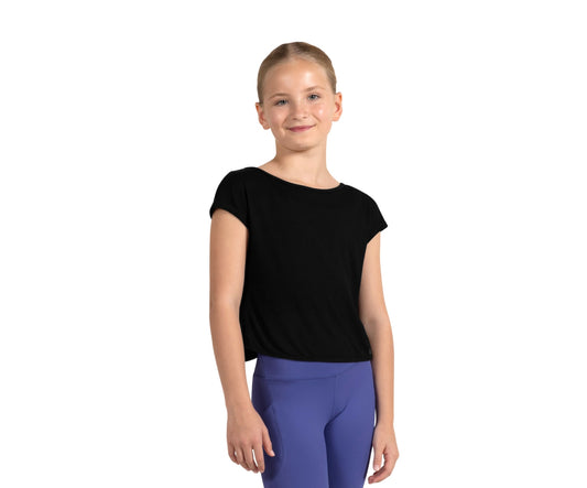 Bloch Fleur Boat Nk V Back T Shirt - Childs