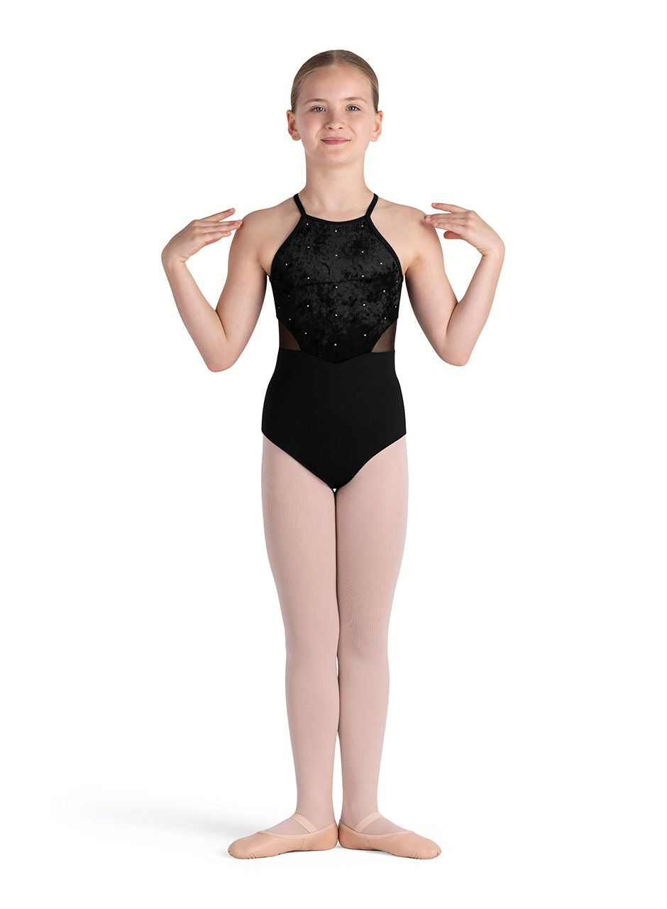 Bloch Rosie Velvet Halter Leo Girls