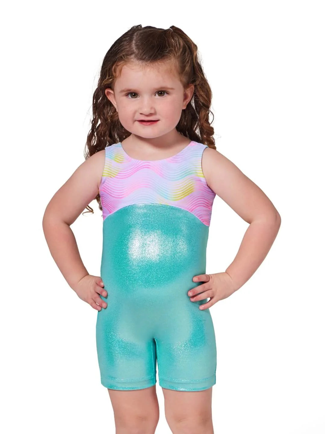 Capezio Sunset Wave Tidal Biketard Childs
