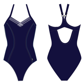 Finz Ladies Cross Taped 1 Piece Swimsuit