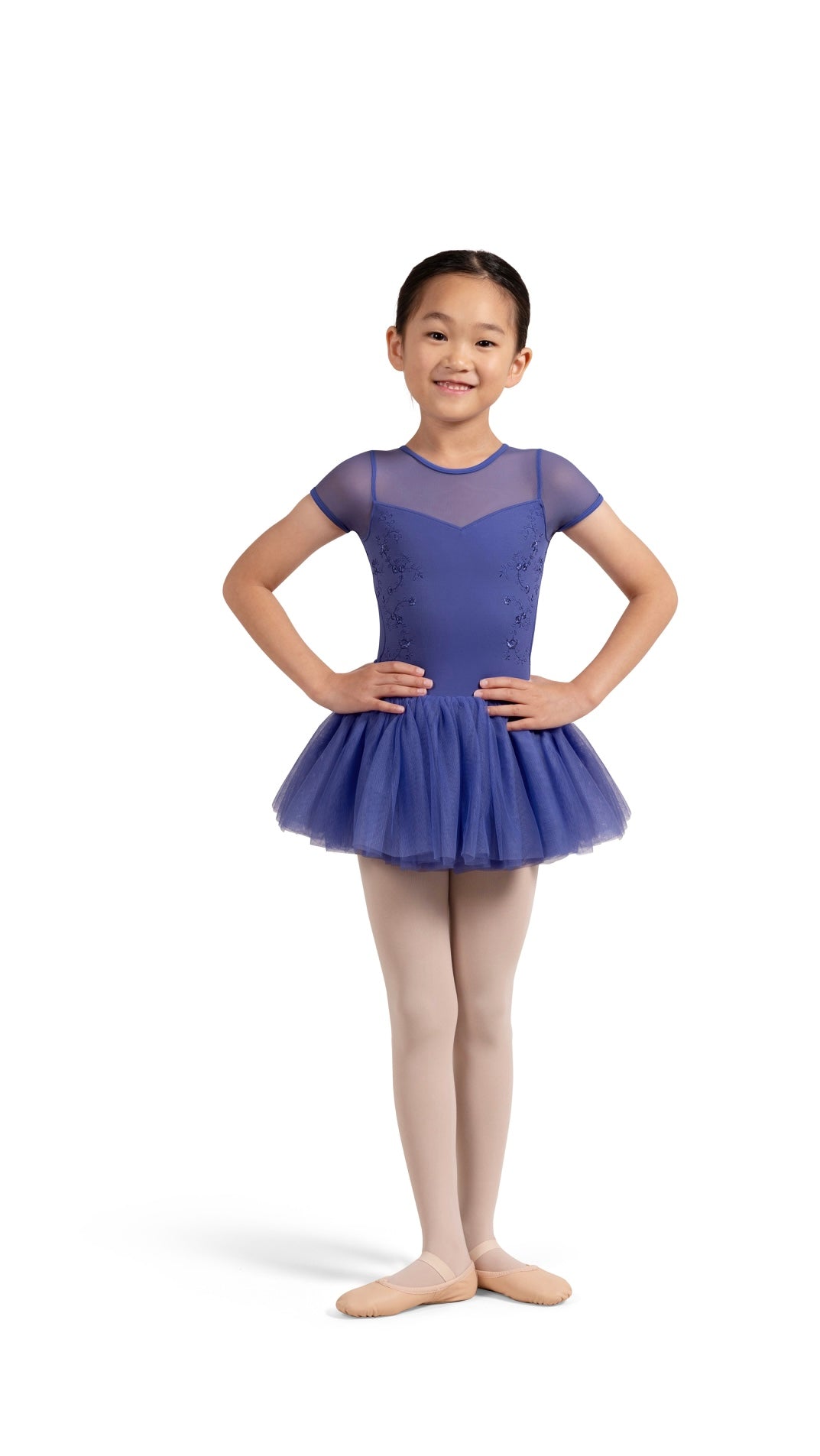 Bloch Fleur Hi Nk Cap Slv Tutu Leo - Childs