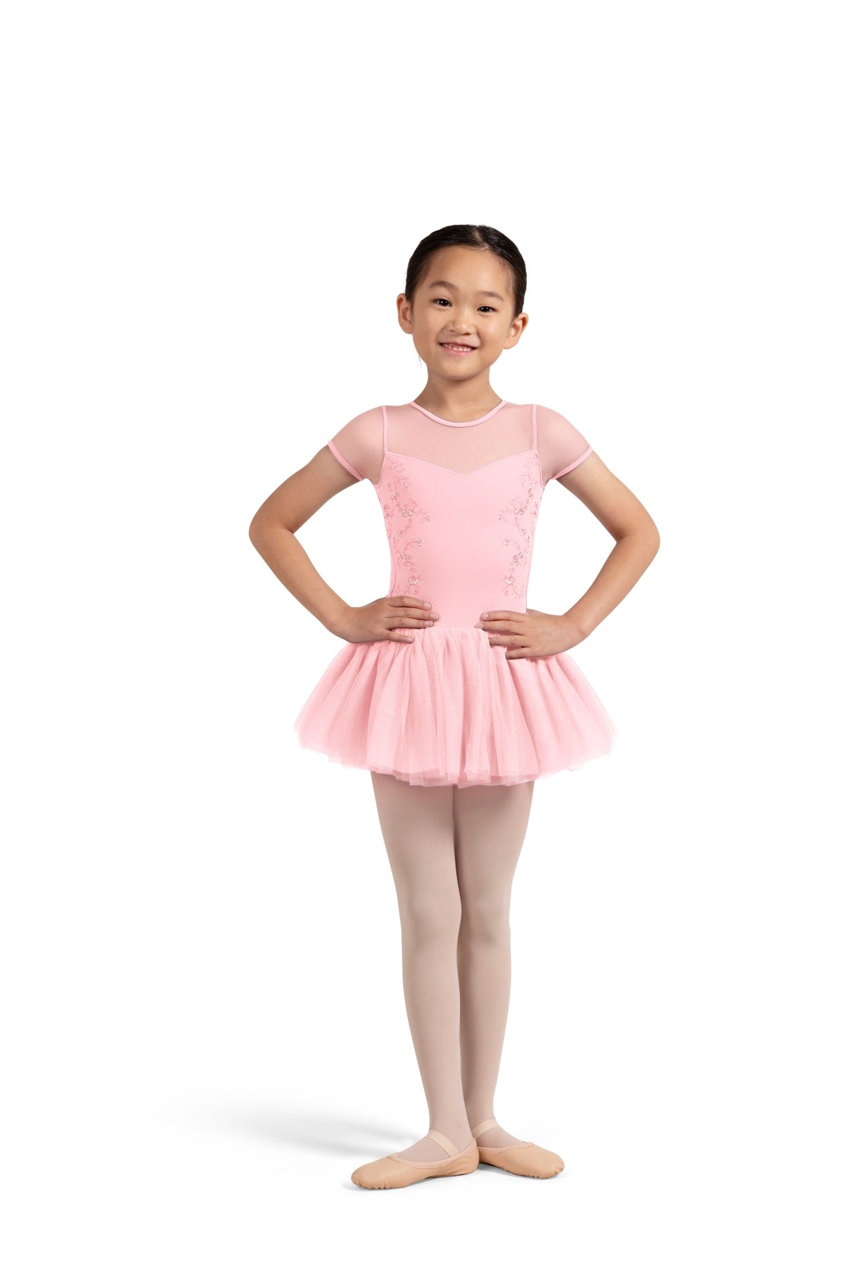 Bloch Fleur Hi Nk Cap Slv Tutu Leo - Childs