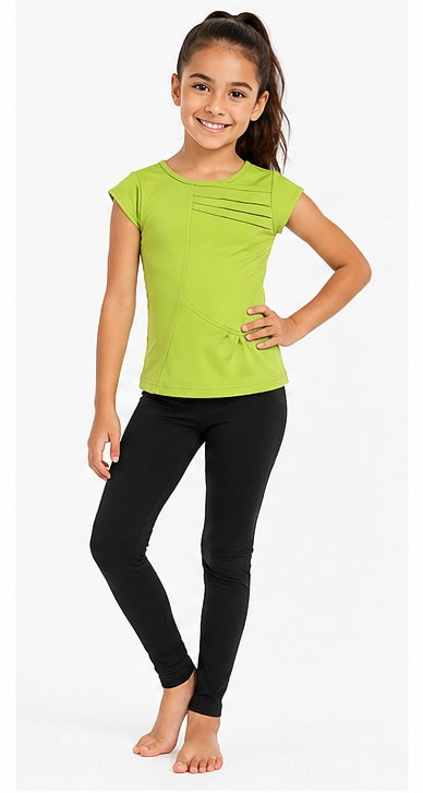 Limeapple Pleated Top - Girl’s