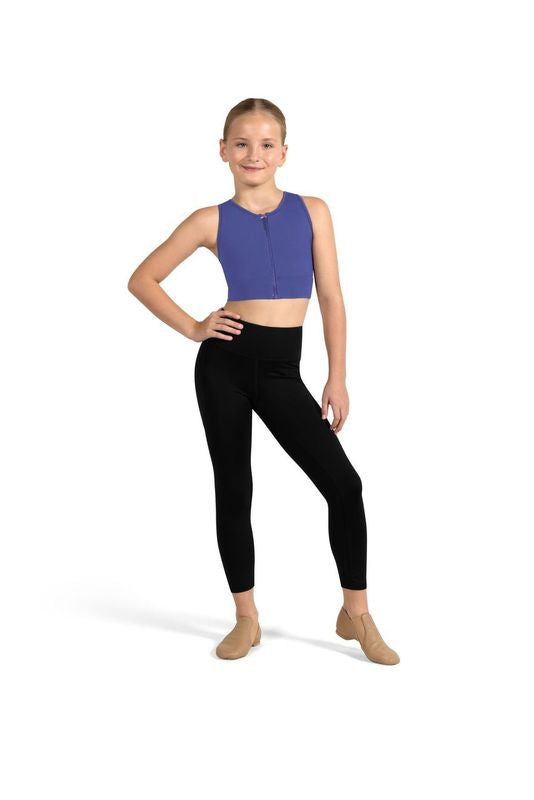 Bloch Fleur Zip Front Crop Top - Childs