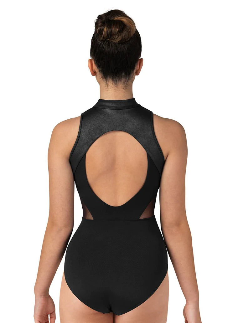 Bloch Celeste Mock Neck Zip Front Leotard