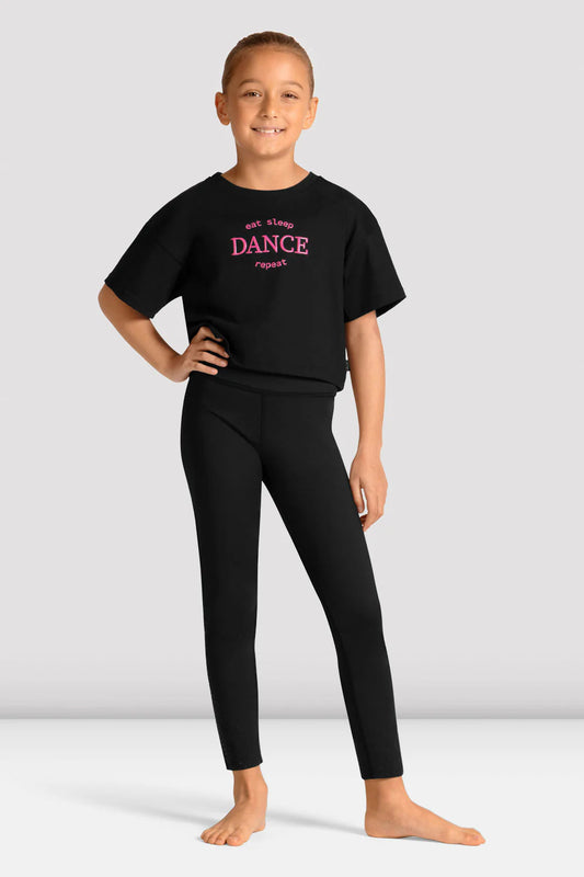 Mirella Celestia Crop Dance Print T Shirt - Girls