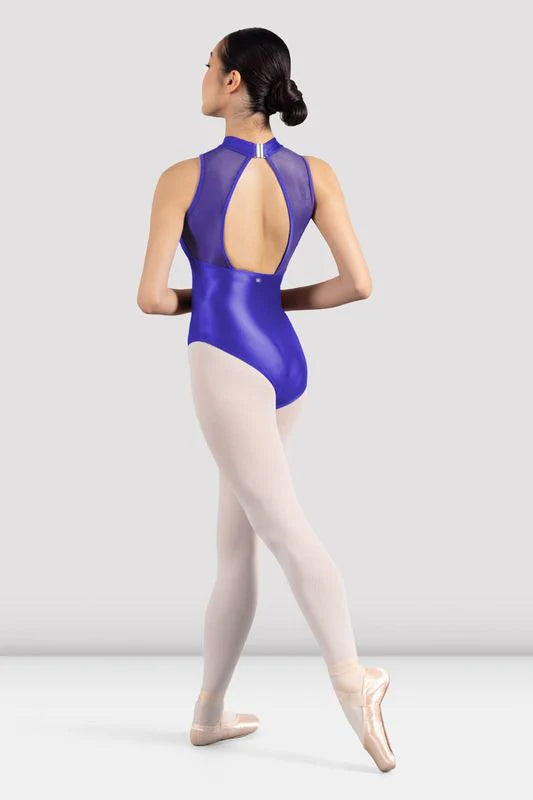 Mirella Glow Mock Neck Open Back Leo