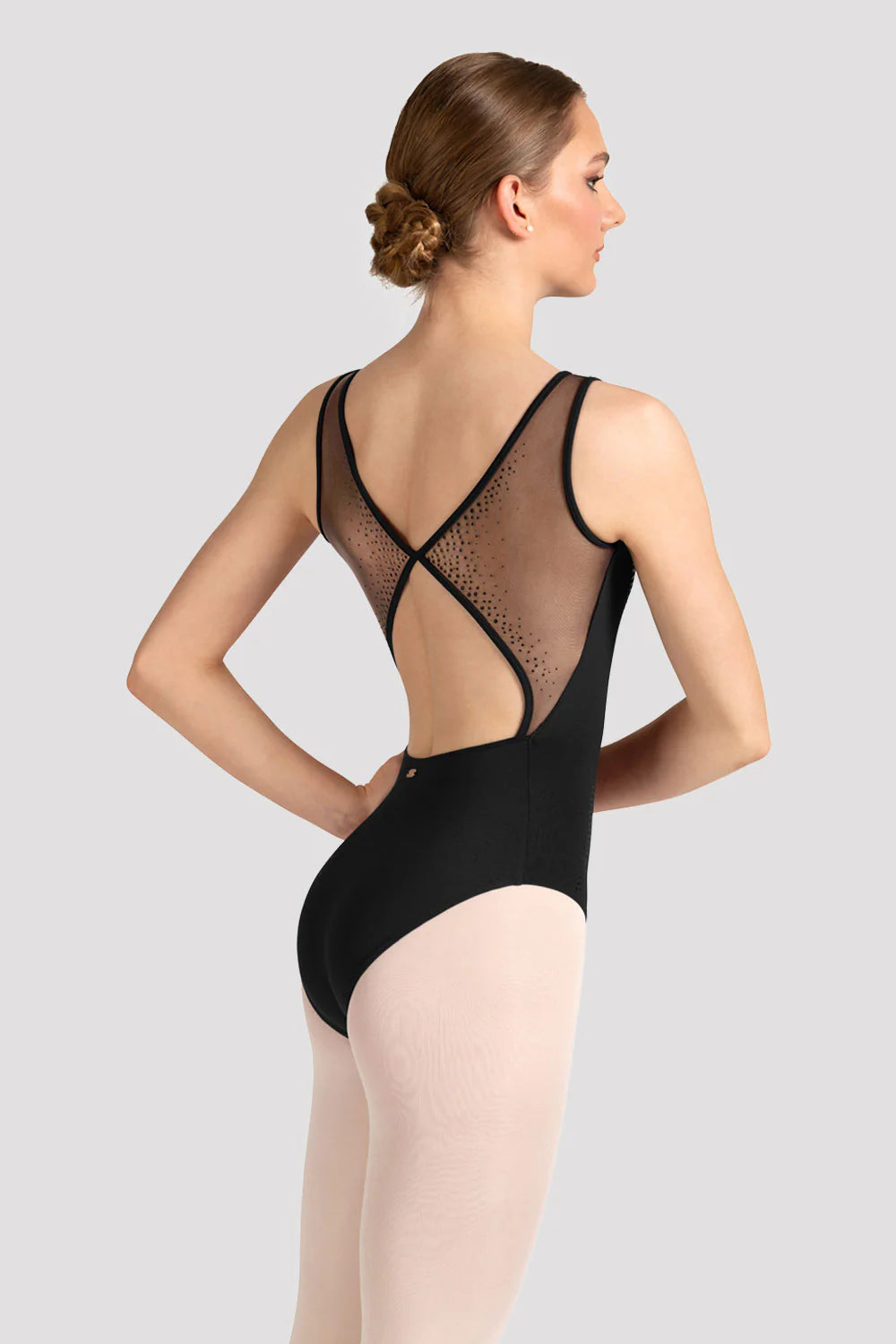 Mirella Celeste Boat Neck Mesh Back Leo