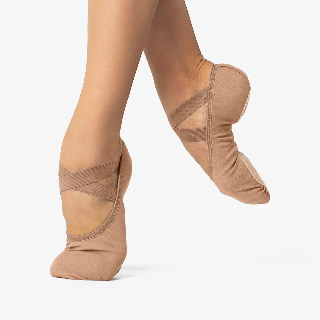 So Danca Stretch Canvas Split Sole Ballet Slipper Sand/Suntan/Mocha/Grey