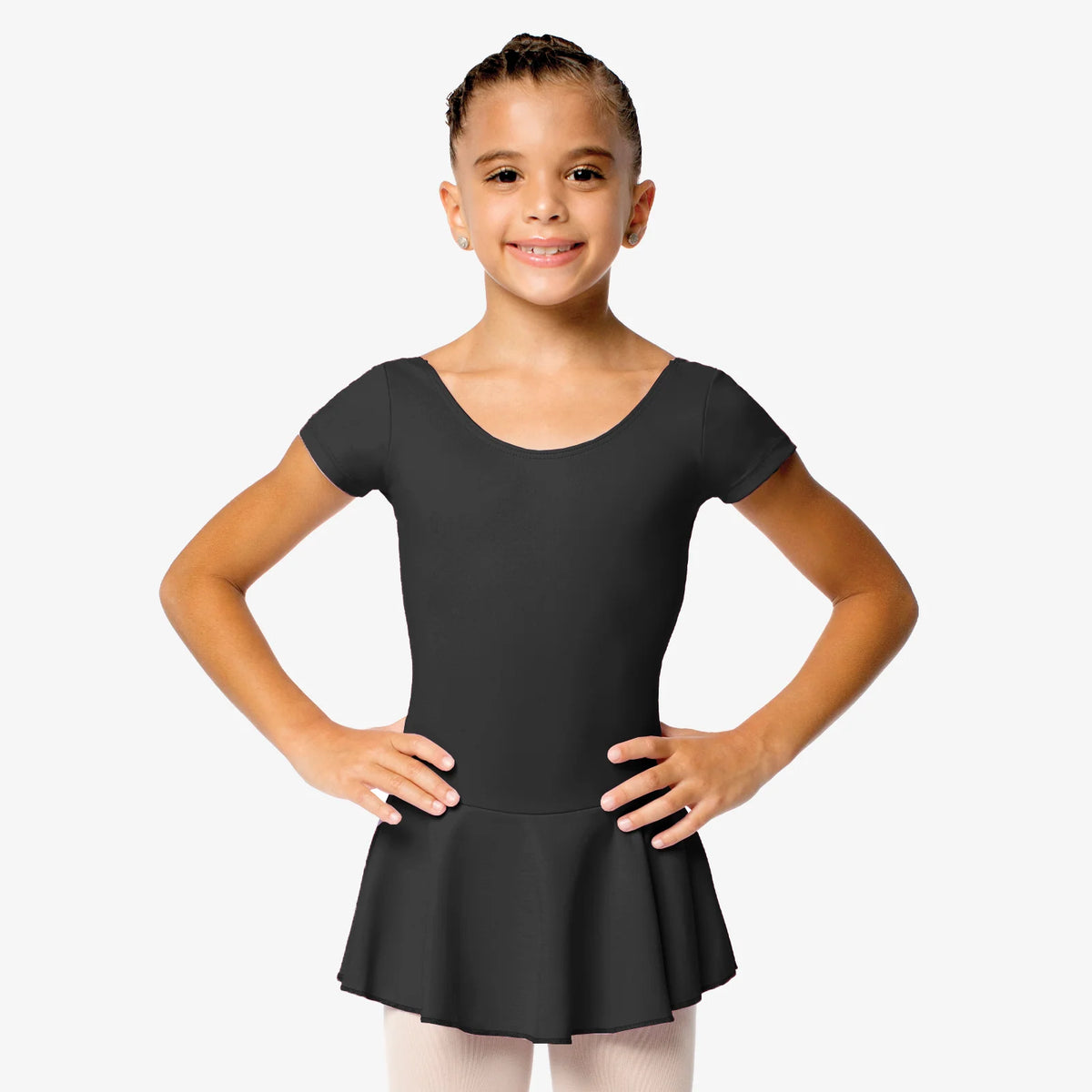 So Danca Christabel Cap Sleeve Dress Leo w/ Bow on Back - Childs