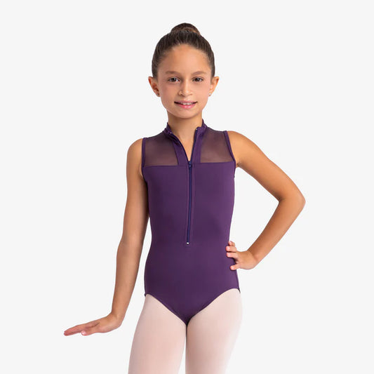 So Danca Tiler Peck Front Zip Sleeveless Leo Girls