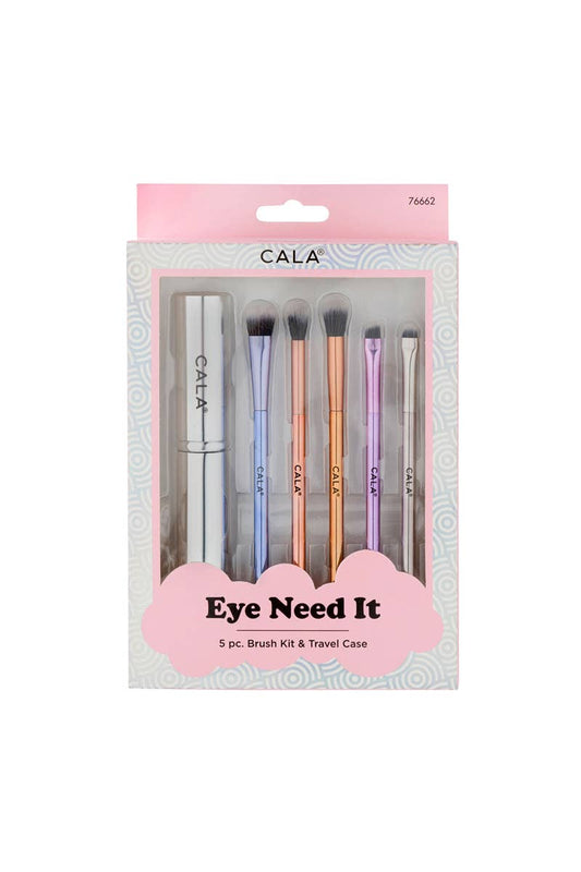 Pineapple Beauty CALA 5 pcs "Eye Need It"  Brush Set w/ Case