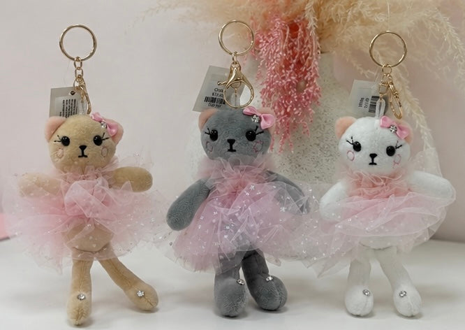 Dasha Designs Ballerina Kitty Keychain
