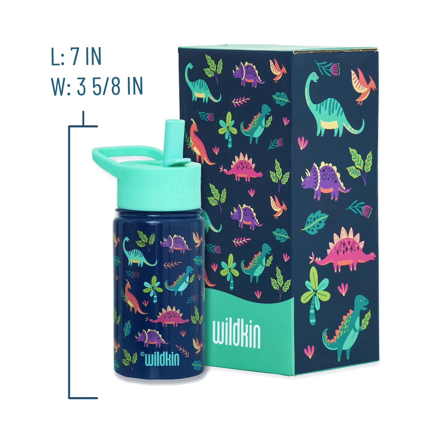 Wildkin Darling Dinosaurs Water Bottle - 14oz