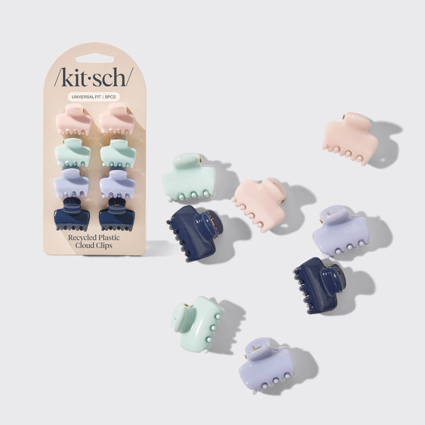 Kitsch Recycled Plastic Mini Cloud Clips 8 pcSet