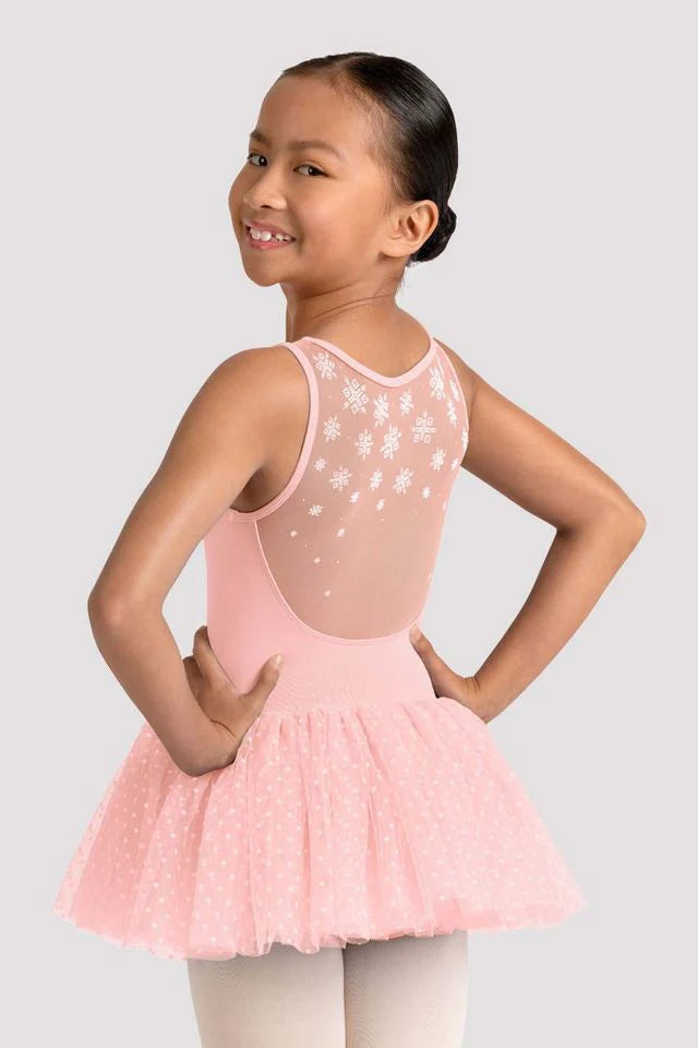 Mirella Kaleido Scoop Neck Tutu Leo - Girls