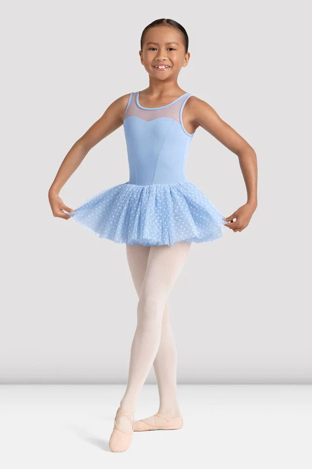 Mirella Kaleido Scoop Neck Tutu Leo - Girls