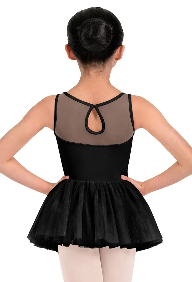 Mirella Embroidered Keyhole Back Tutu Dress