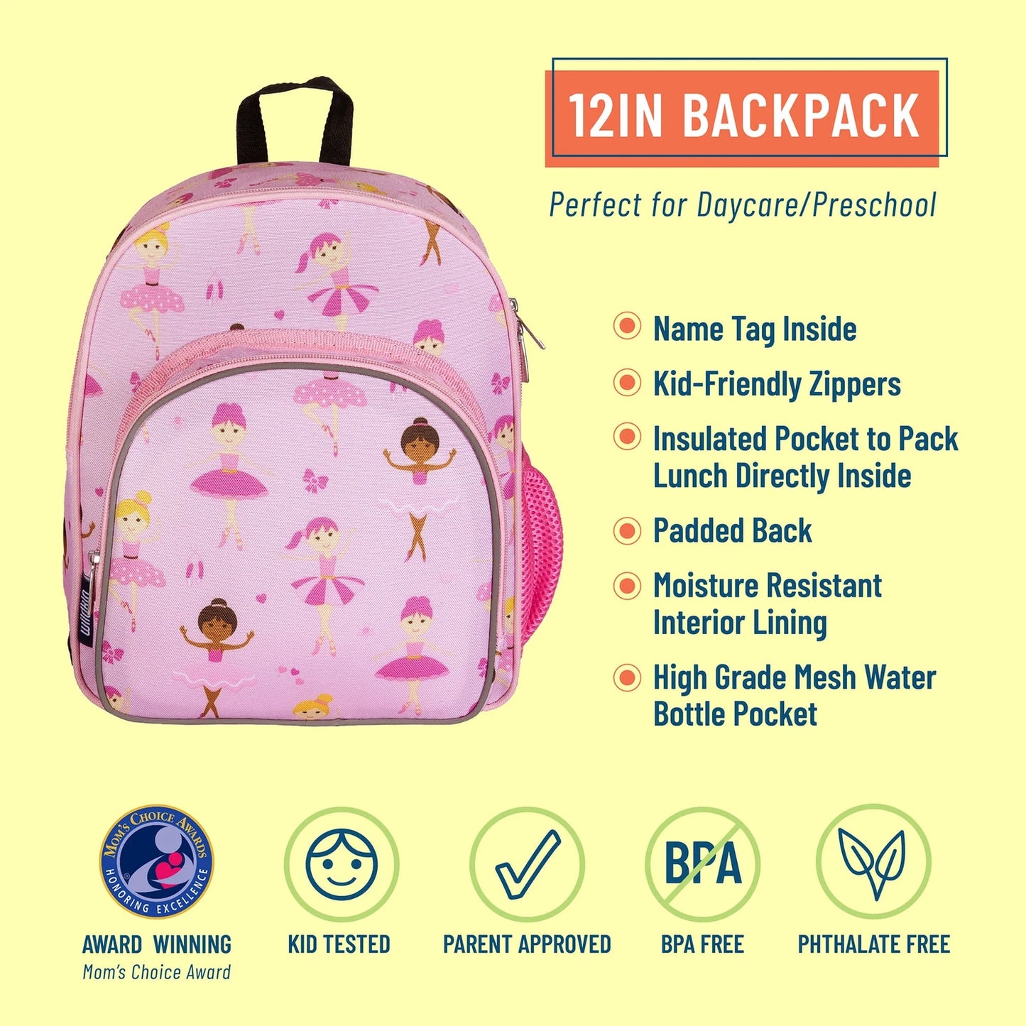 Wildkin Ballerina Pack & Snack Backpack - 12 inch