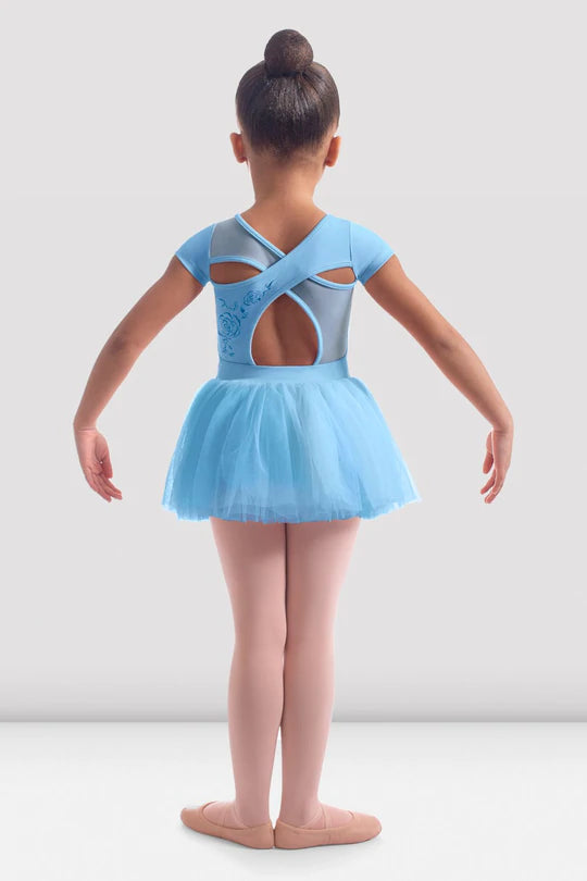 Bloch Kaida Rose Embroidered Cap Sleeve Tutu Dress Girls