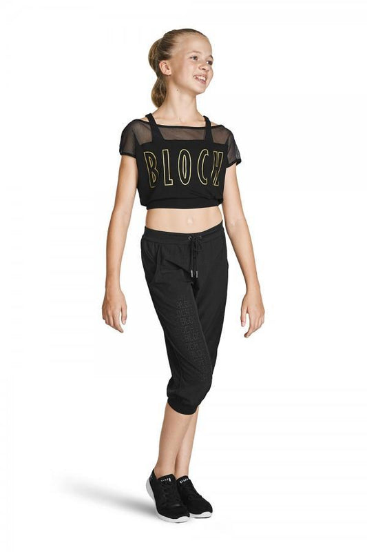 Bloch Perforated Girl's Capri Pant